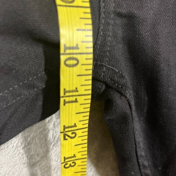 NUDIE Lean Dean Dry Everblack Jeans Mens W34/L30 Slim Fit Black Denim Zip Fly - Picture 8 of 9